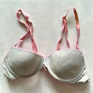 Lei T-shirt Bra Gray and Pink 34B